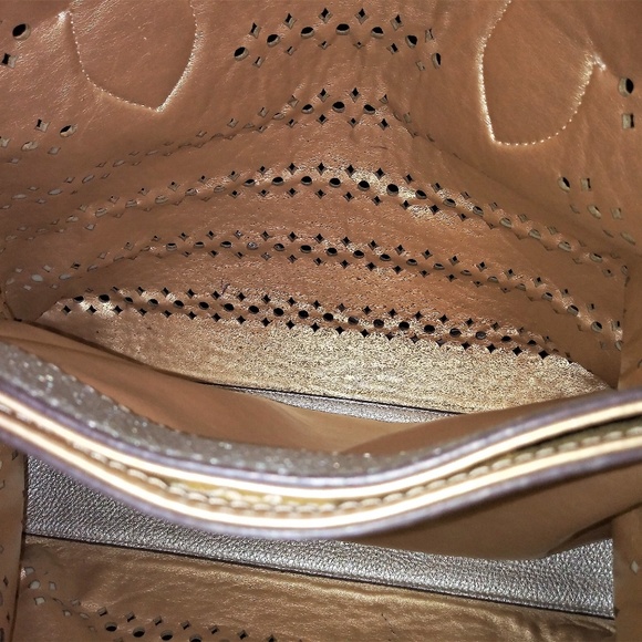 Silver Laser Cut TOTE Gold Inside - Picture 6 of 8